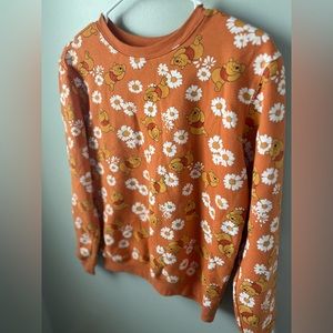 Disney winnie the pooh orange creneck sweater small